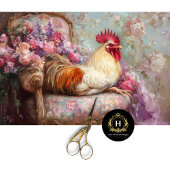 Regal Rooster Roze Romantische Blooms Decoupage Tissuepapier