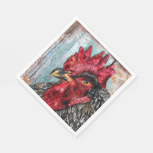 Regal Rooster Servet (Hoek)