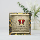 Regal Royal Red Prince Baby shower Kaart (Staand voorkant)