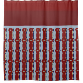 Regal Ruby Lattice: Elegant geometrisch Douchegordijn