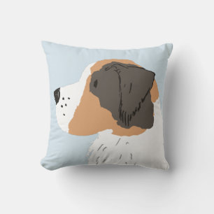 Regal Saint Bernard met aanpasbare tekst Drow P Kussen