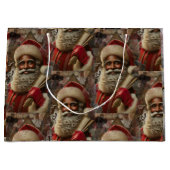 Regal Santa met rendieren Groot Cadeauzakje (Voorkant)