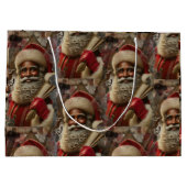 Regal Santa met rendieren Groot Cadeauzakje (Achterkant)