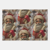 Regal Santa met rendieren Inpakpapier Vel (Voorkant 3)