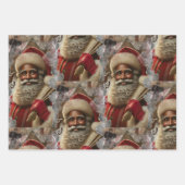 Regal Santa met rendieren Inpakpapier Vel (Voorkant 2)