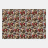 Regal Santa met rendieren Inpakpapier Vel (Voorkant)