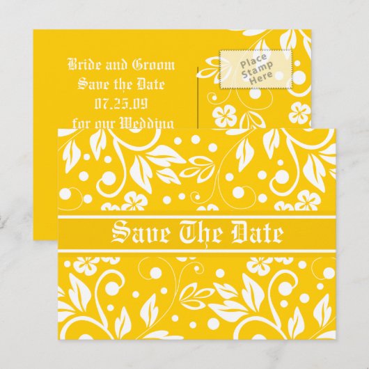 Regal Save the Date Briefkaarten (Voorkant / Achterkant)