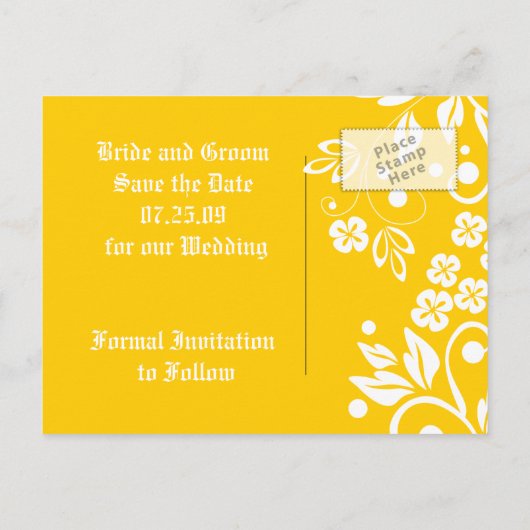 Regal Save the Date Briefkaarten (Achterkant)