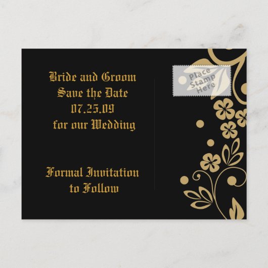 Regal Save the Date Briefkaarten (Achterkant)