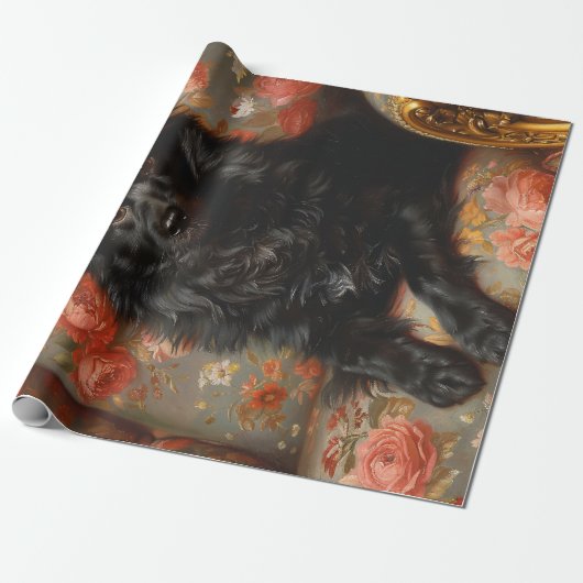 Regal Schipperke Dog Decoupage Cadeaupapier (Uitgerold)