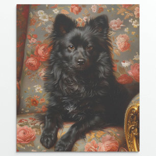 Regal Schipperke Dog  Decoupage Cadeaupapier