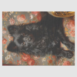 Regal Schipperke Dog  Decoupage Tissuepapier