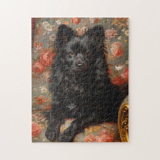 Regal Schipperke Dog  Stijl Kunst Legpuzzel (Verticaal)
