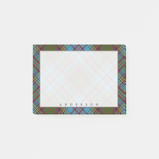 Regal Scottish Clan Anderson Tartan Post-it® Notes (Voorkant)