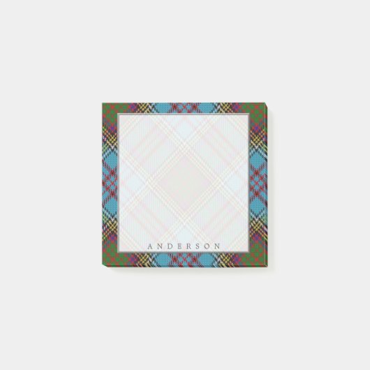 Regal Scottish Clan Anderson Tartan Post-it® Notes (Voorkant)