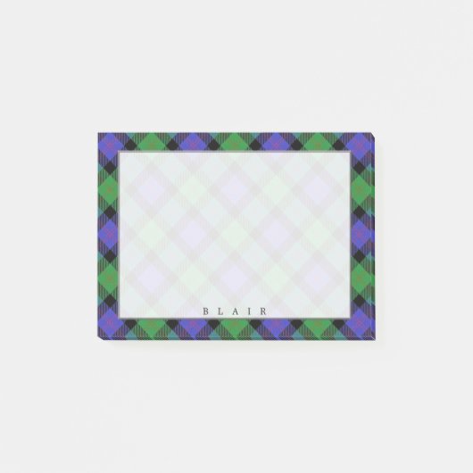 Regal Scottish Clan Blair Tartan Post-it® Notes (Voorkant)