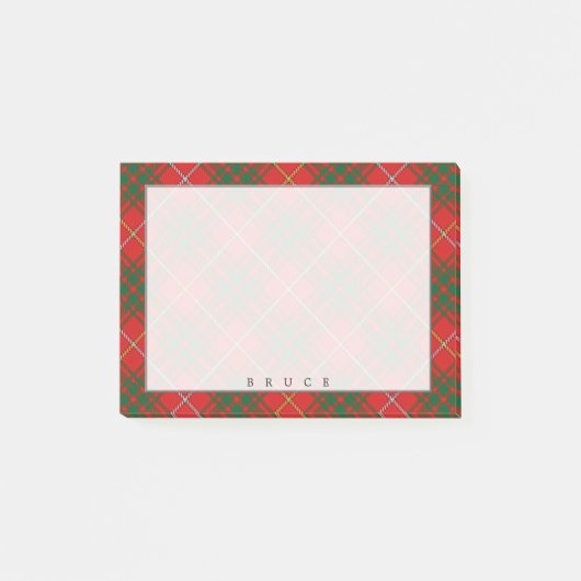 Regal Scottish Clan Bruce Tartan Post-it® Notes (Voorkant)