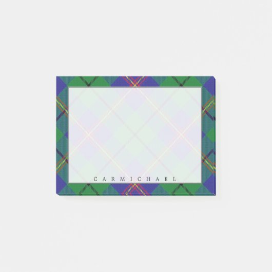 Regal Scottish Clan Carmichael Tartan Post-it® Notes (Voorkant)