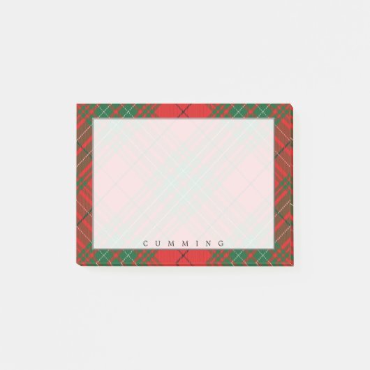 Regal Scottish Clan Cumming Tartan Post-it® Notes (Voorkant)