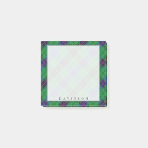 Regal Scottish Clan Davidson Tartan Post-it® Notes