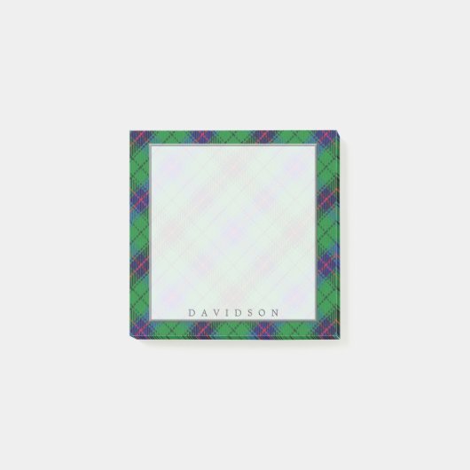 Regal Scottish Clan Davidson Tartan Post-it® Notes (Voorkant)