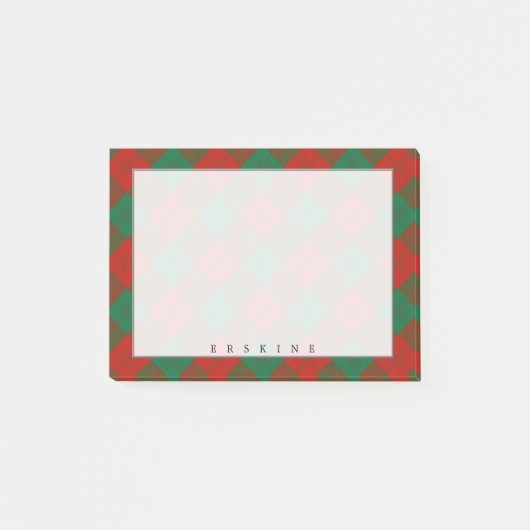 Regal Scottish Clan Erskine Tartan Post-it® Notes (Voorkant)
