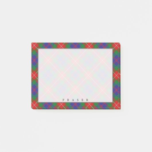 Regal Scottish Clan Fraser van Lovat Tartan Post-it® Notes (Voorkant)