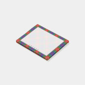 Regal Scottish Clan Fraser van Lovat Tartan Post-it® Notes (Schuin)