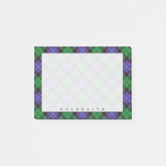 Regal Scottish Clan Galbraith Tartan Post-it® Notes (Voorkant)