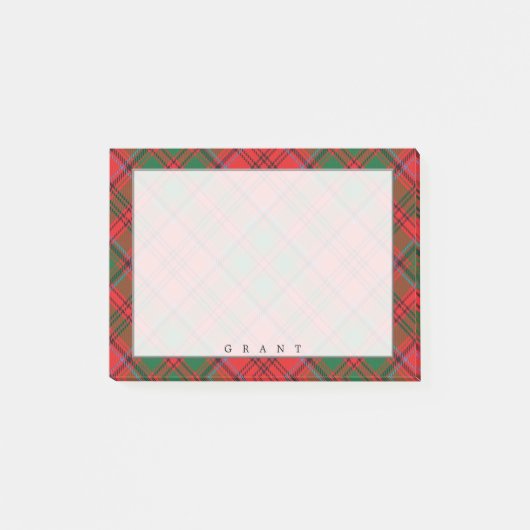 Regal Scottish Clan Grant Tartan Post-it® Notes (Voorkant)