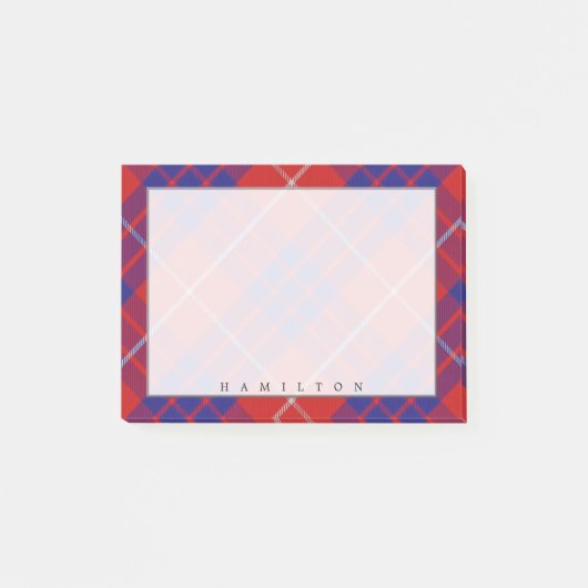 Regal Scottish Clan Hamilton Tartan Post-it® Notes (Voorkant)
