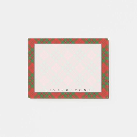 Regal Scottish Clan Livingstone Tartan Post-it® Notes (Voorkant)