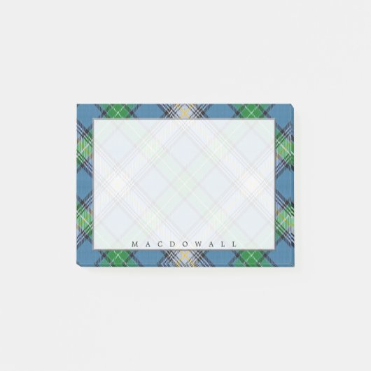 Regal Scottish Clan MacDowall Tartan Post-it® Notes (Voorkant)