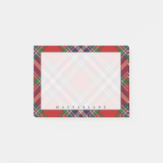 Regal Scottish Clan MacFarlane Tartan Post-it® Notes (Voorkant)