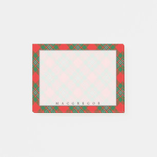 Regal Scottish Clan MacGregor Gregor Tartan Post-it® Notes