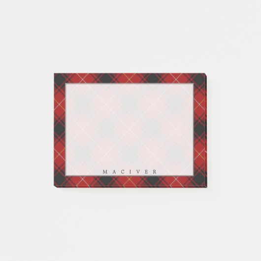 Regal Scottish Clan MacIver Tartan Post-it® Notes (Voorkant)