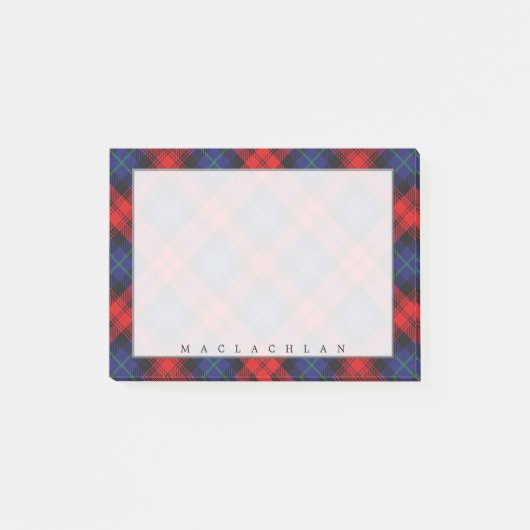 Regal Scottish Clan MacLachlan Tartan Post-it® Notes (Voorkant)