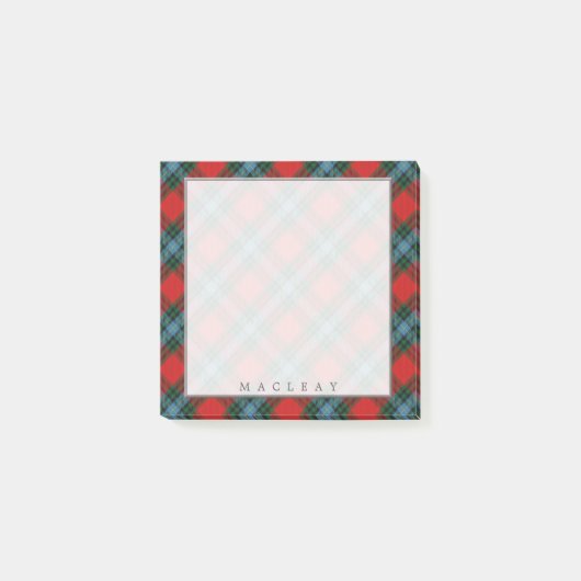Regal Scottish Clan MacLea Livingstone Tartan Post-it® Notes (Voorkant)