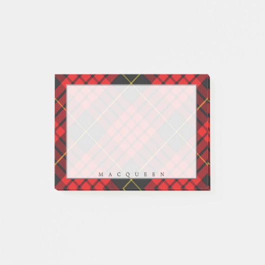Regal Scottish Clan MacQueen Tartan Post-it® Notes (Voorkant)