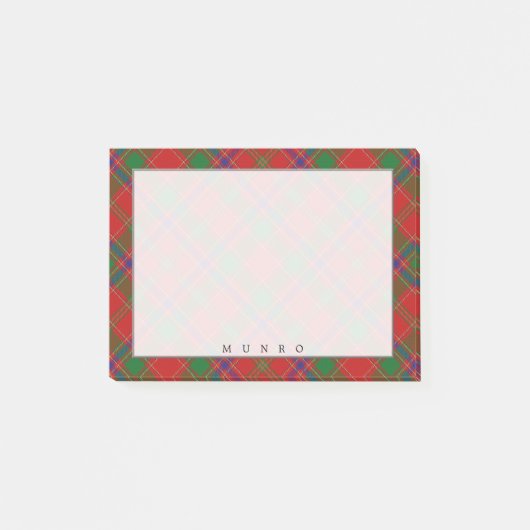 Regal Scottish Clan Munro Tartan Post-it® Notes (Voorkant)