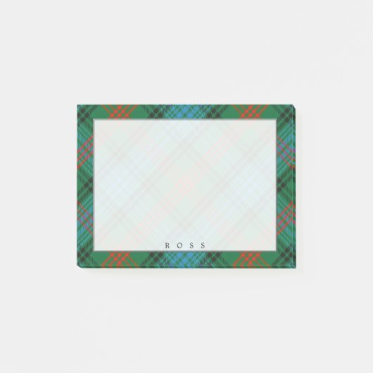 Regal Scottish Clan Ross Tartan Post-it® Notes (Voorkant)