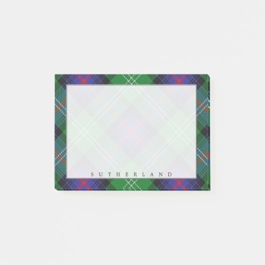 Regal Scottish Clan Sutherland Tartan Post-it® Notes (Voorkant)