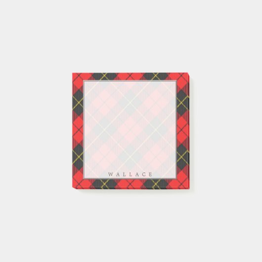 Regal Scottish Clan Wallace Tartan Post-it® Notes (Voorkant)