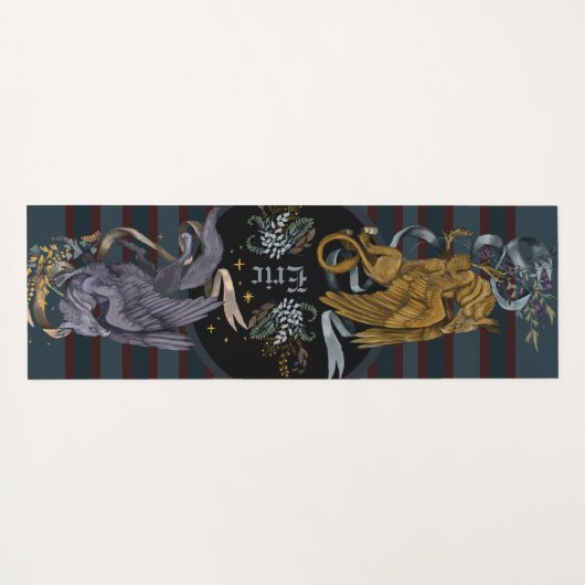 Regal Silver en Gold Griffins Yogamat (Achterkant (horizontaal))