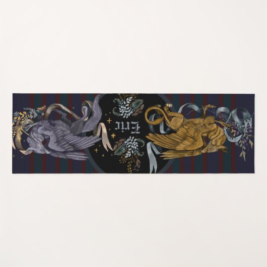 Regal Silver en Gold Griffins Yogamat (Voorkant (horizontaal))