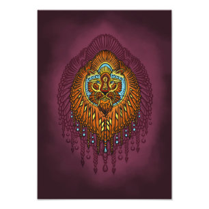 Regal Spirit Lion stam Mandala Roar Foto Afdruk