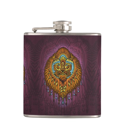 Regal Spirit Lion | stam Mandala Roar Heupfles (Voorkant)