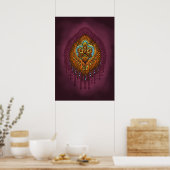 Regal Spirit Lion | stam Mandala Roar Poster (Keuken)