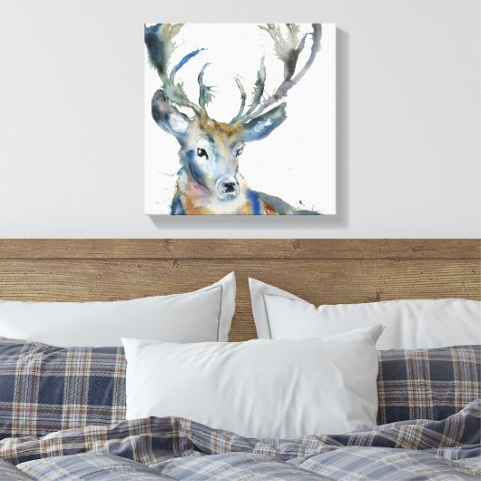Regal Stag Canvas Afdruk (Insitu (Slaapkamer))