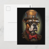 Regal Steampunk Boxer Dog In Pet Goggles Stropdas Briefkaart (Voorkant / Achterkant)